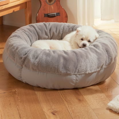 Washable Cozy Pet Donut Bed - Anti-Slip Comfort