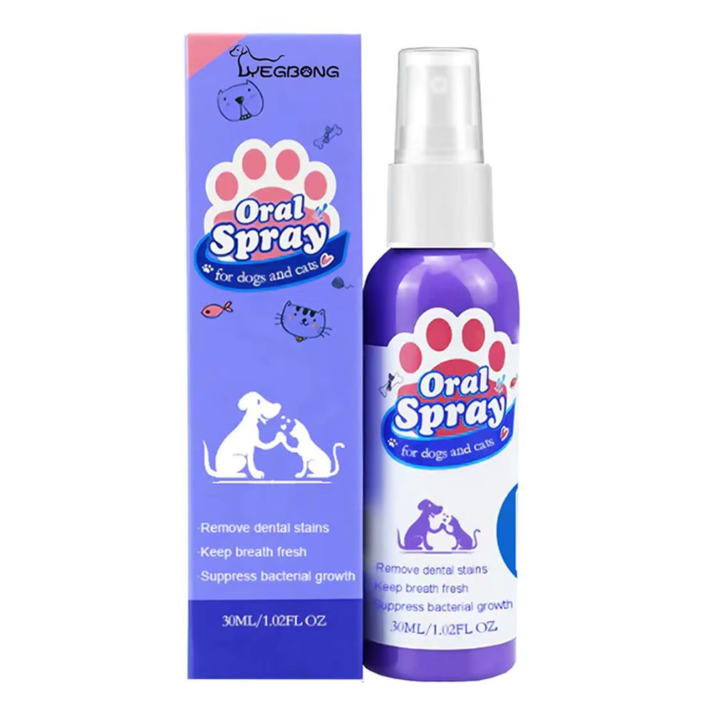 30Ml Pet Spray Dog Oral Care Bad Breath Teeth Cleaning Pet Freshener Supply Deodorant Plaque Care Remover Breath Pet Accessories