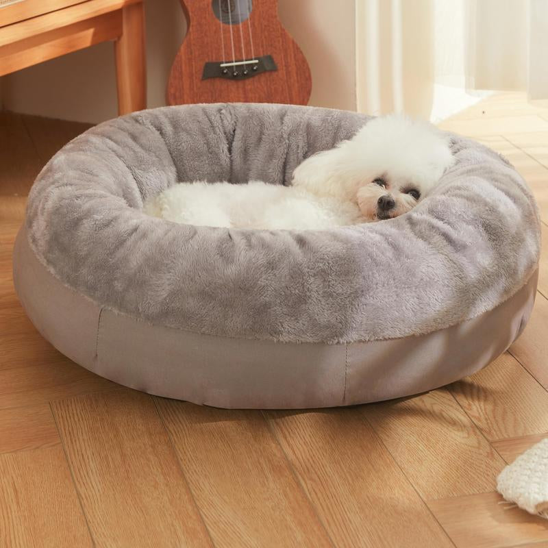 Washable Cozy Pet Donut Bed - Anti-Slip Comfort